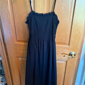 H&M Textured Black Dress